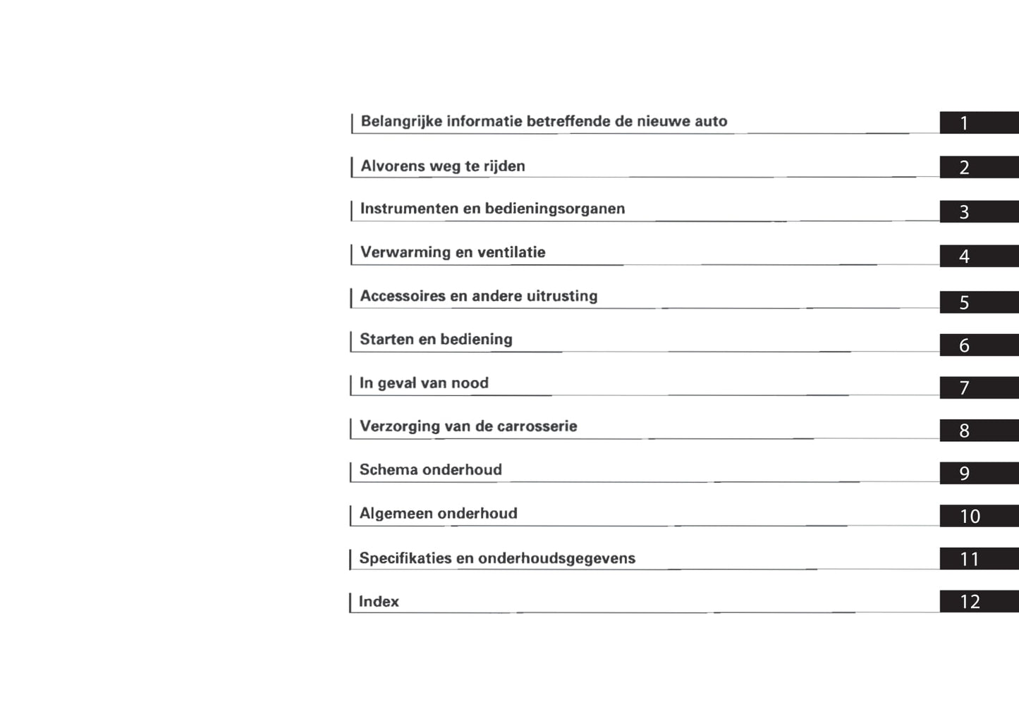 1995 Subaru Vivio Gebruikershandleiding | Nederlands