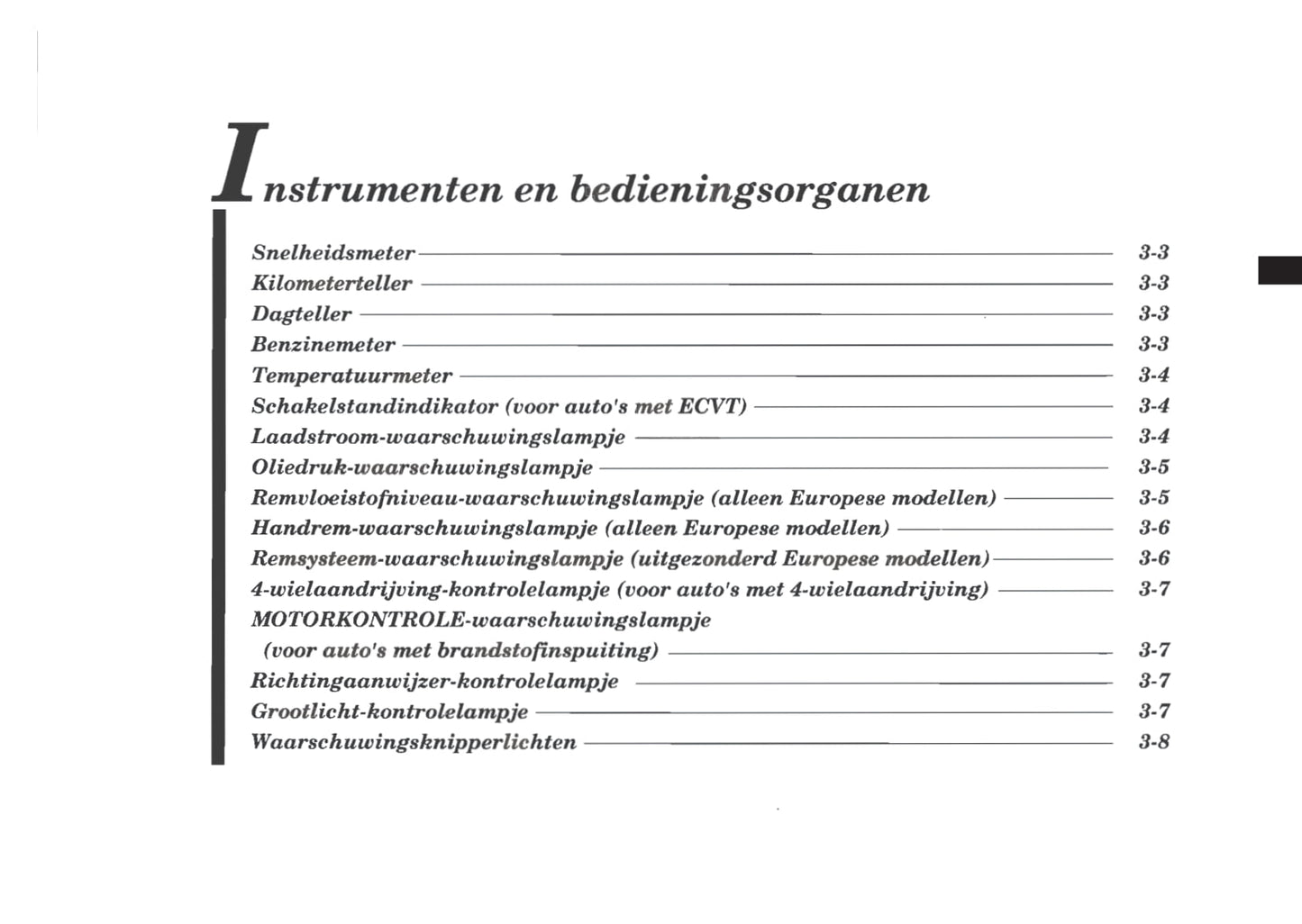 1995 Subaru Vivio Gebruikershandleiding | Nederlands