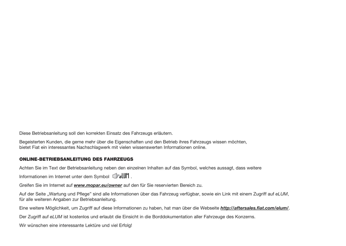2016-2017 Fiat 500X Owner's Manual | German