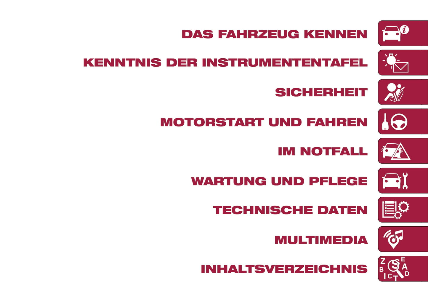 2016-2017 Fiat 500X Owner's Manual | German