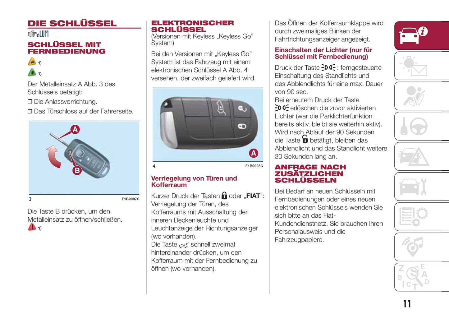 2016-2017 Fiat 500X Owner's Manual | German