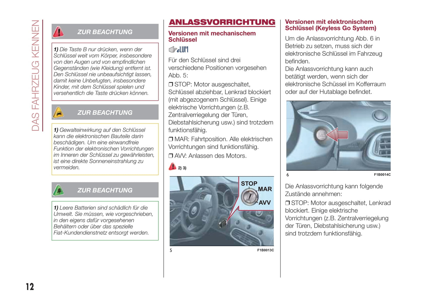 2016-2017 Fiat 500X Owner's Manual | German