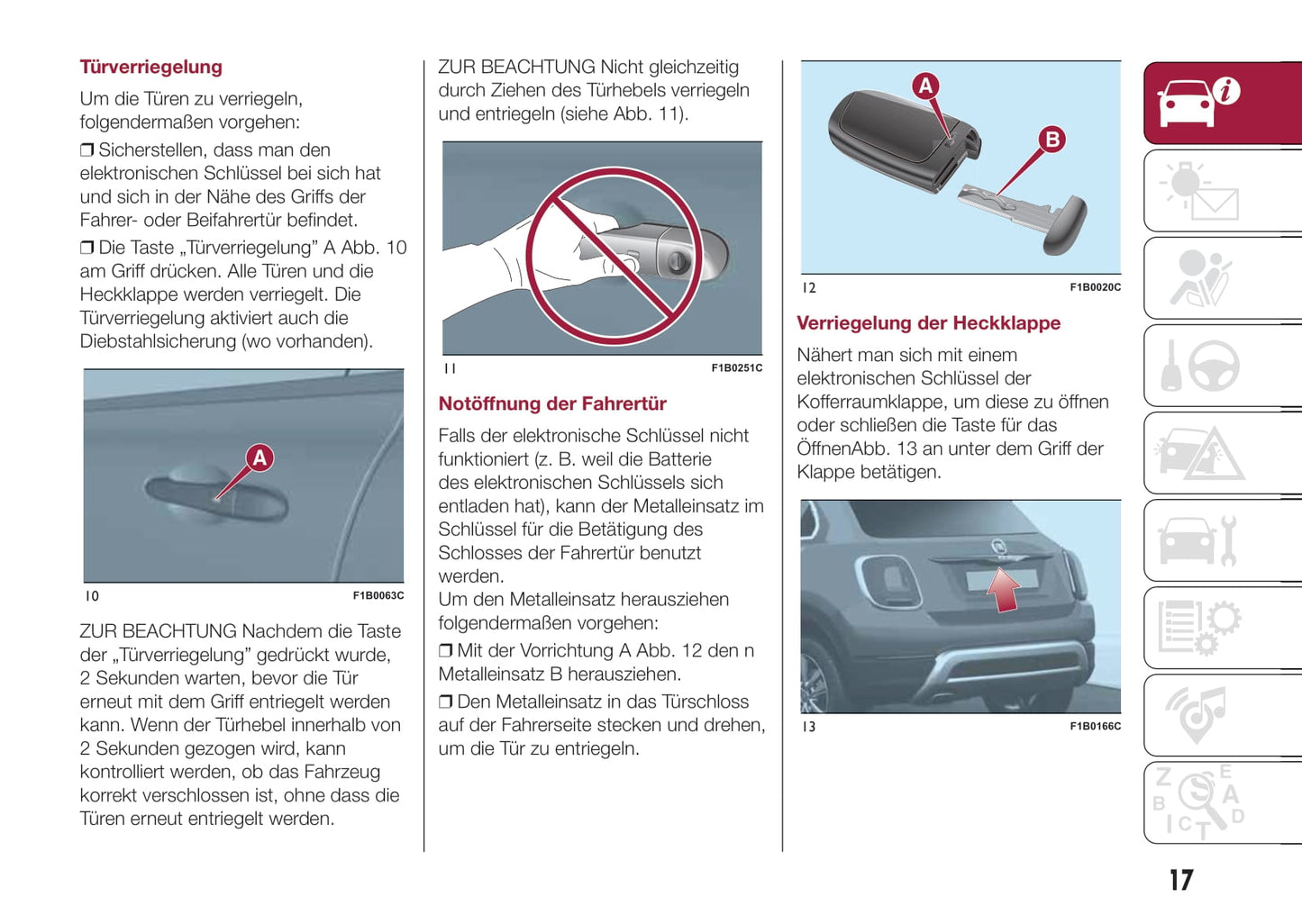 2016-2017 Fiat 500X Owner's Manual | German