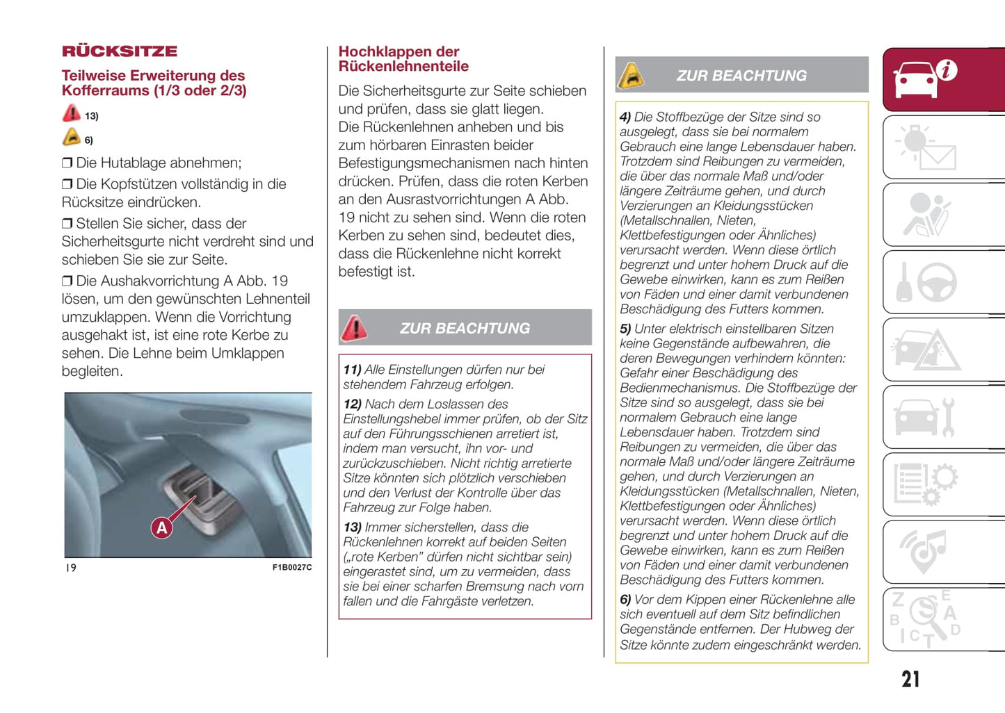 2016-2017 Fiat 500X Owner's Manual | German
