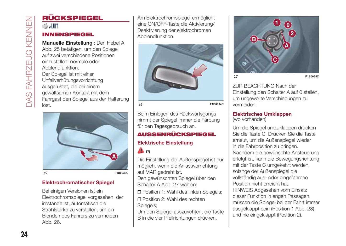 2016-2017 Fiat 500X Owner's Manual | German