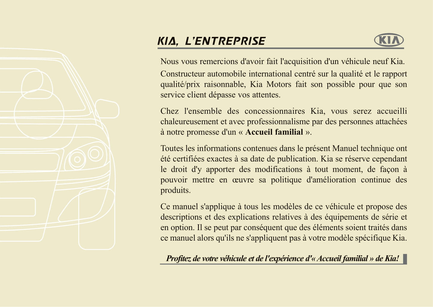 2009-2015 Kia Venga Manuel du propriétaire | Français