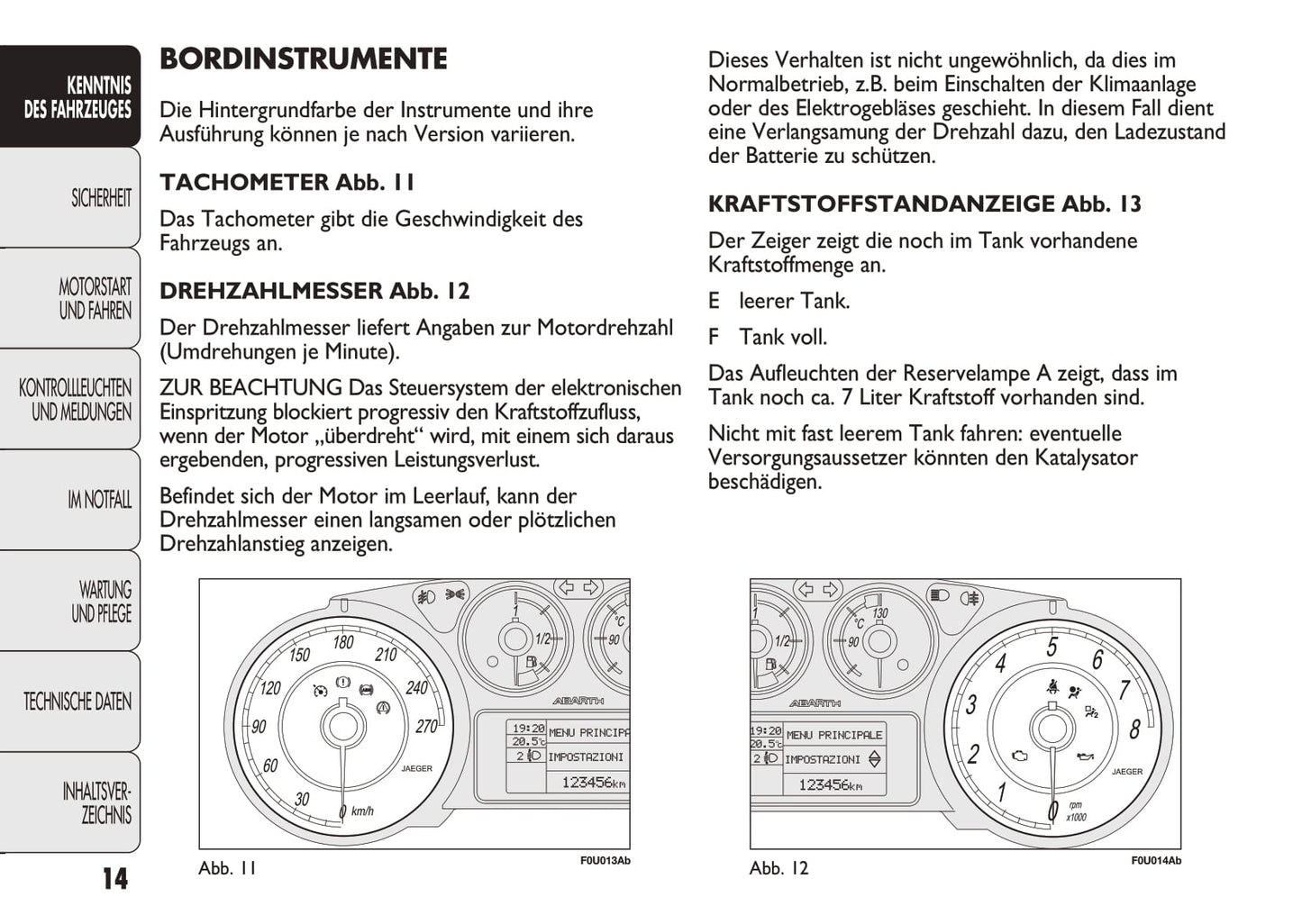 2010-2014 Abarth Punto Evo Gebruikershandleiding | Duits