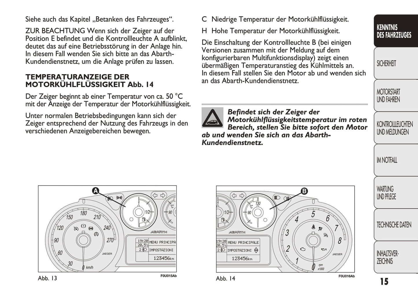 2010-2014 Abarth Punto Evo Gebruikershandleiding | Duits