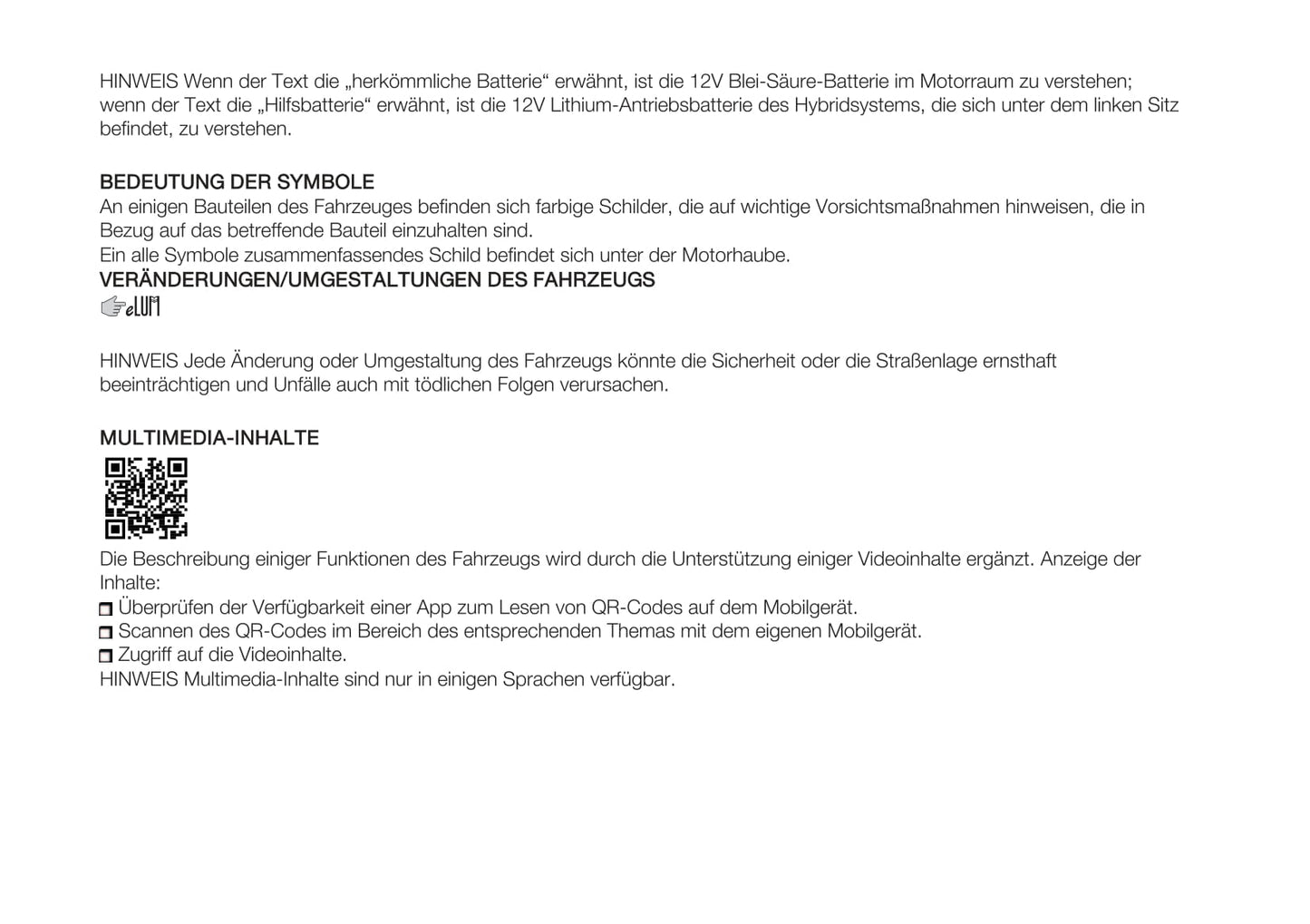 2020-2021 Fiat 500/500C Hybrid Bedienungsanleitung | Deutsch