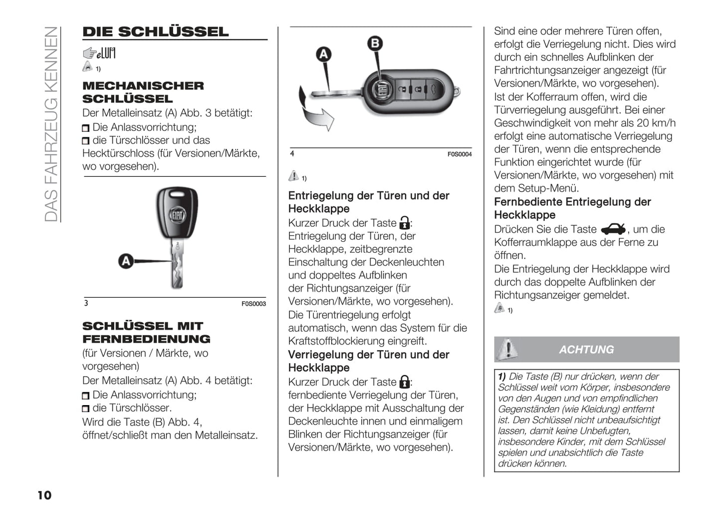 2020-2021 Fiat 500/500C Hybrid Bedienungsanleitung | Deutsch