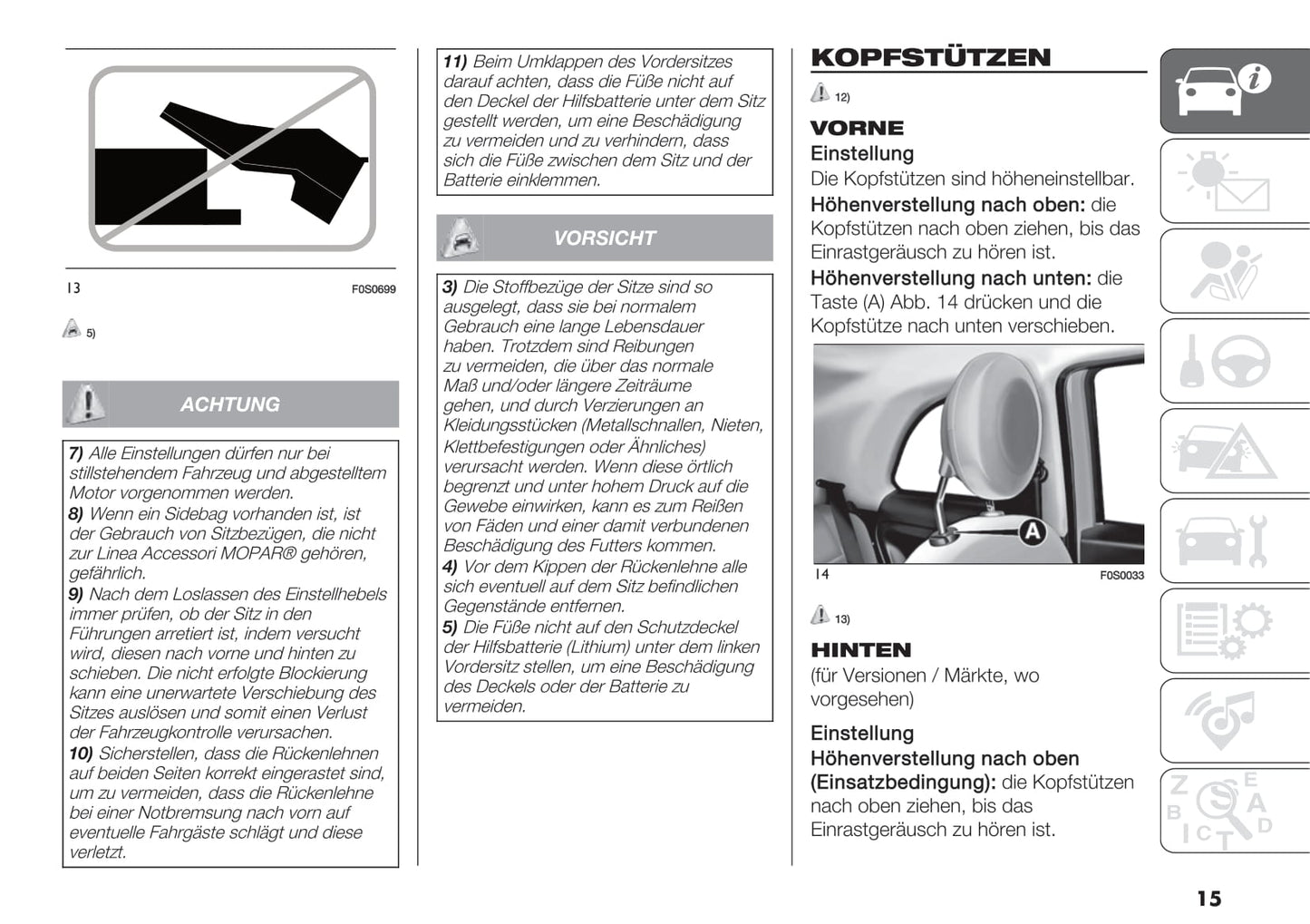 2020-2021 Fiat 500/500C Hybrid Bedienungsanleitung | Deutsch