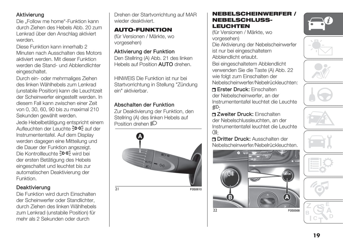 2020-2021 Fiat 500/500C Hybrid Bedienungsanleitung | Deutsch