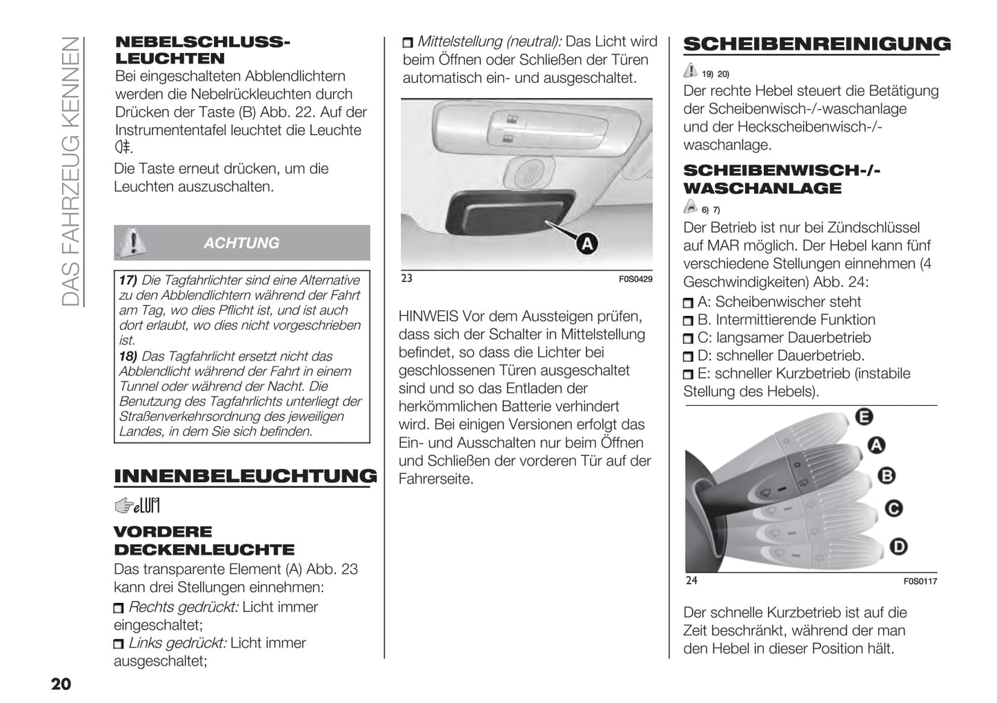 2020-2021 Fiat 500/500C Hybrid Bedienungsanleitung | Deutsch