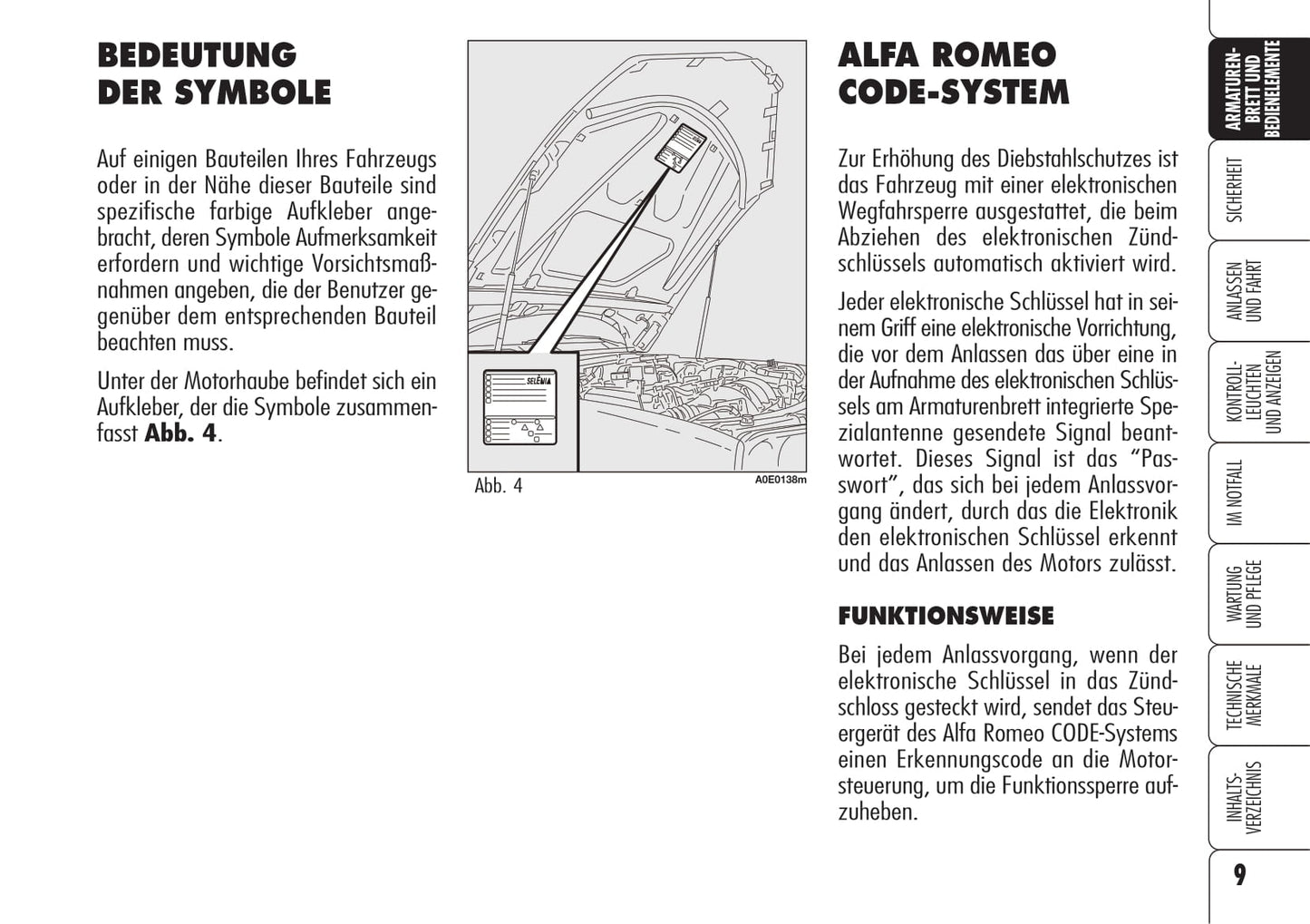 2005-2008 Alfa Romeo 159 Manuel du propriétaire | Allemand