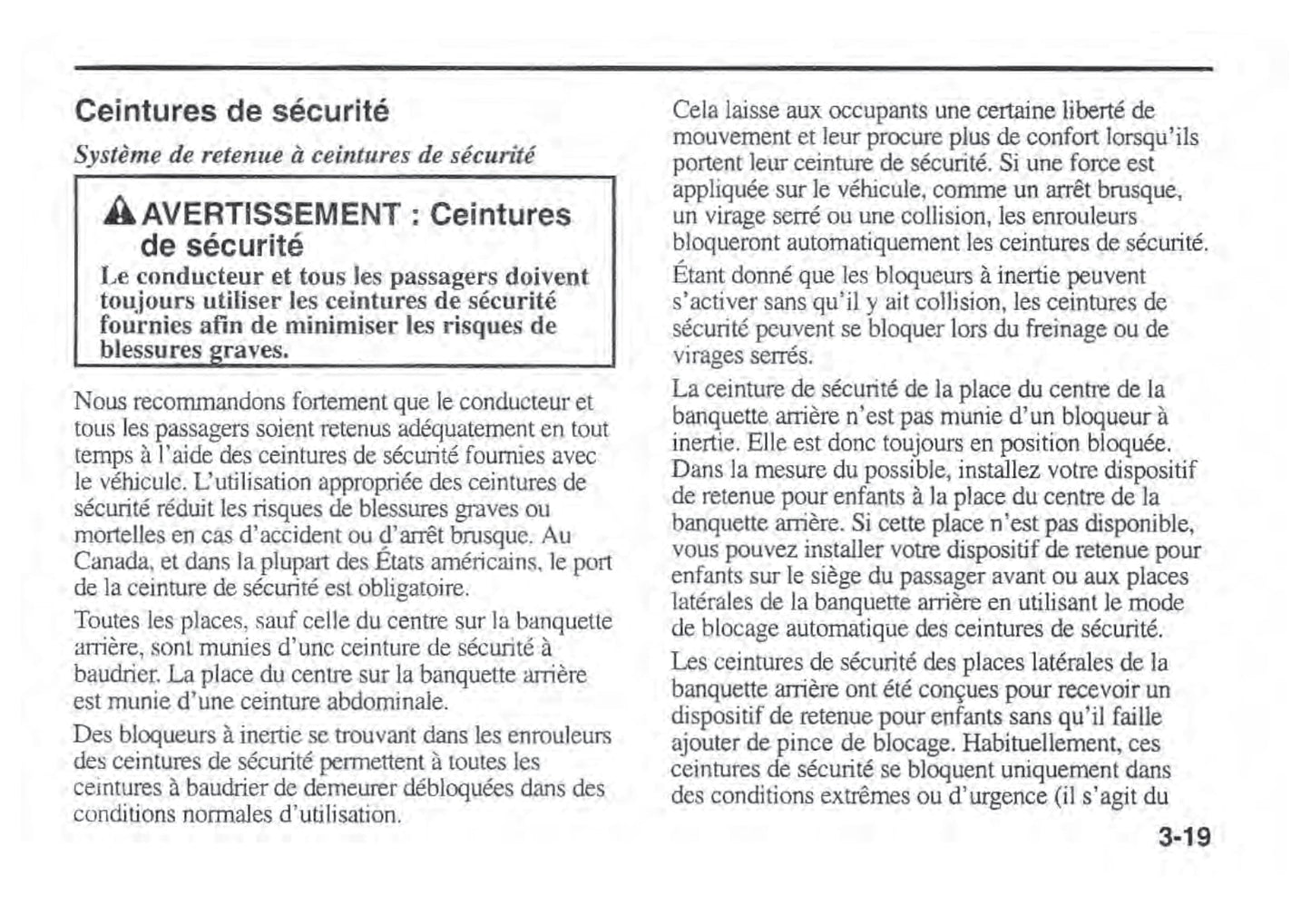 1993-2002 Kia Sportage Manuel du propriétaire | Français
