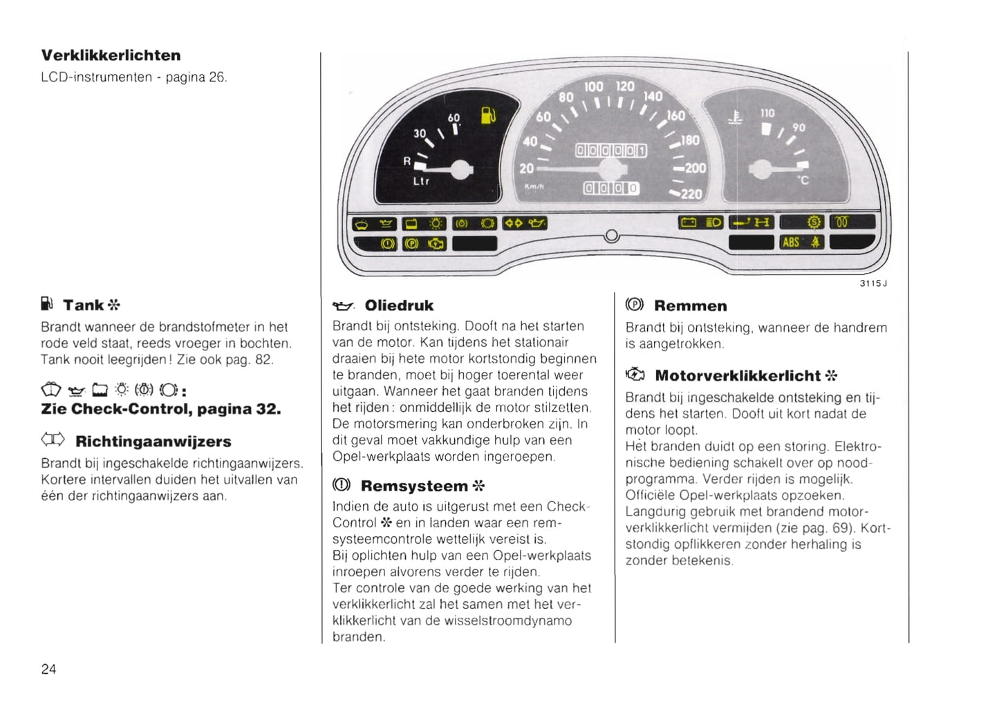 1988-1992 Opel Vectra Owner's Manual | Dutch