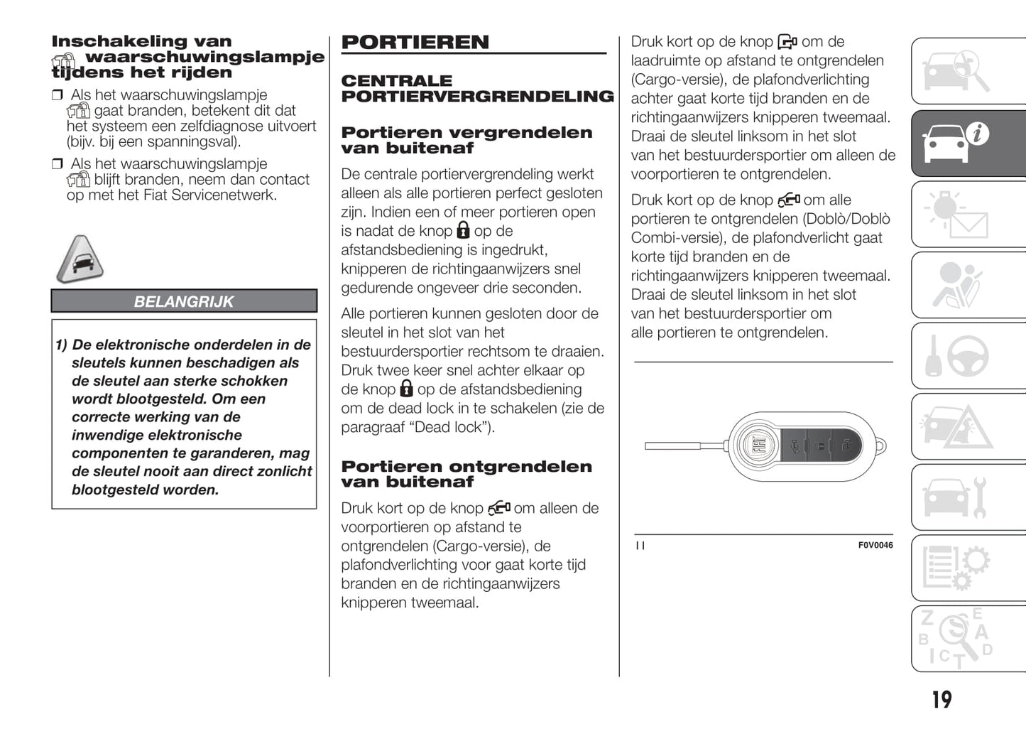 2015-2016 Fiat Doblò Bedienungsanleitung | Niederländisch