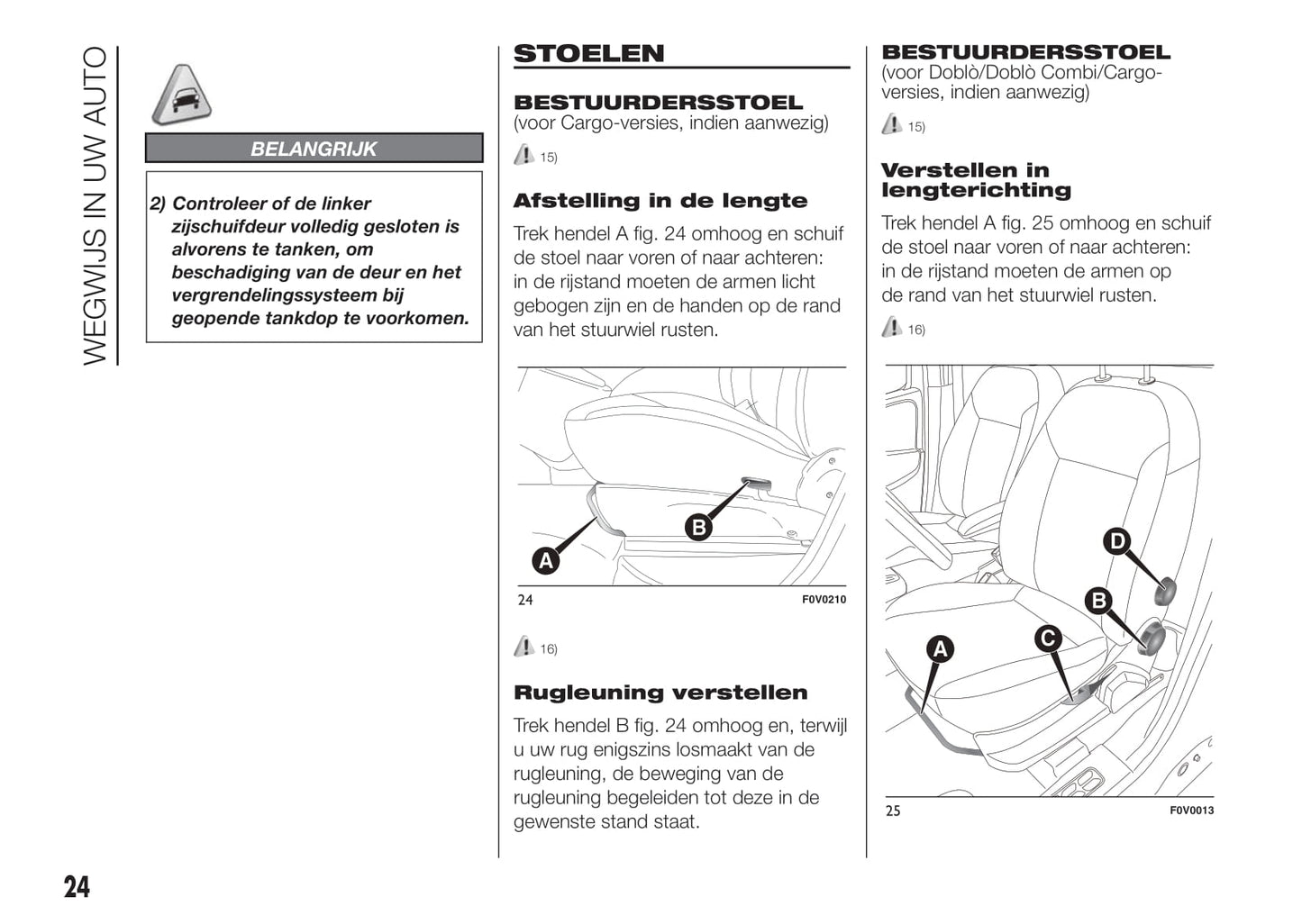 2015-2016 Fiat Doblò Bedienungsanleitung | Niederländisch