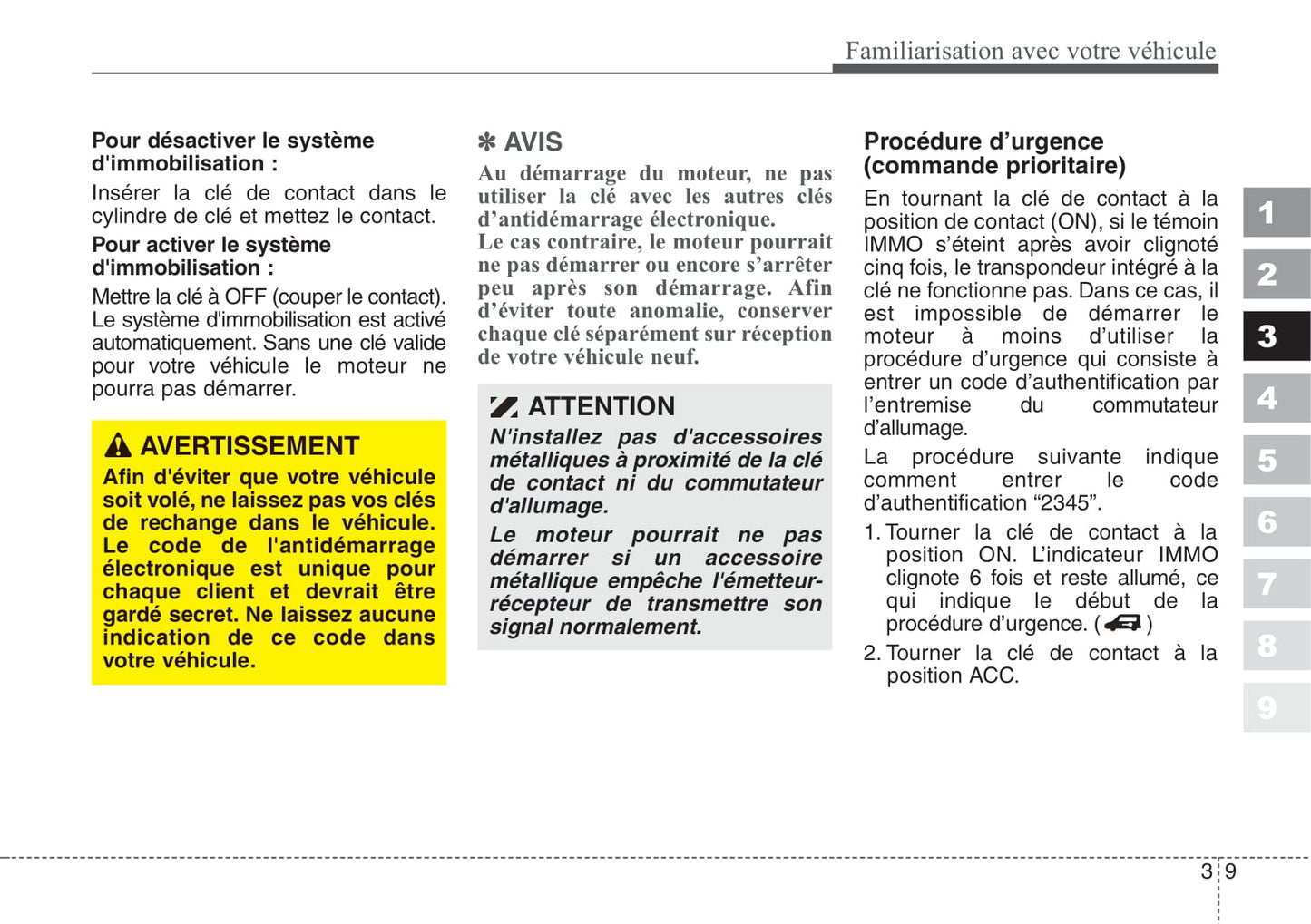 2007-2008 Kia Sportage Manuel du propriétaire | Français