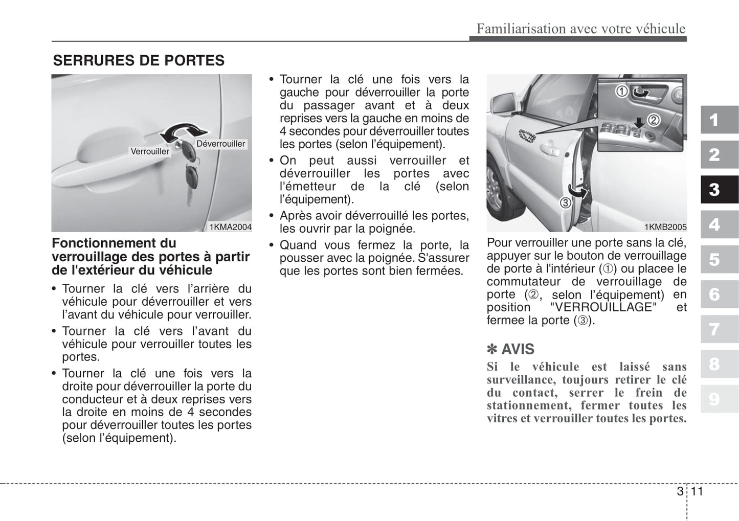 2007-2008 Kia Sportage Manuel du propriétaire | Français