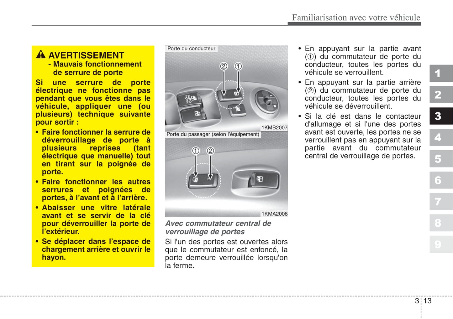 2007-2008 Kia Sportage Manuel du propriétaire | Français