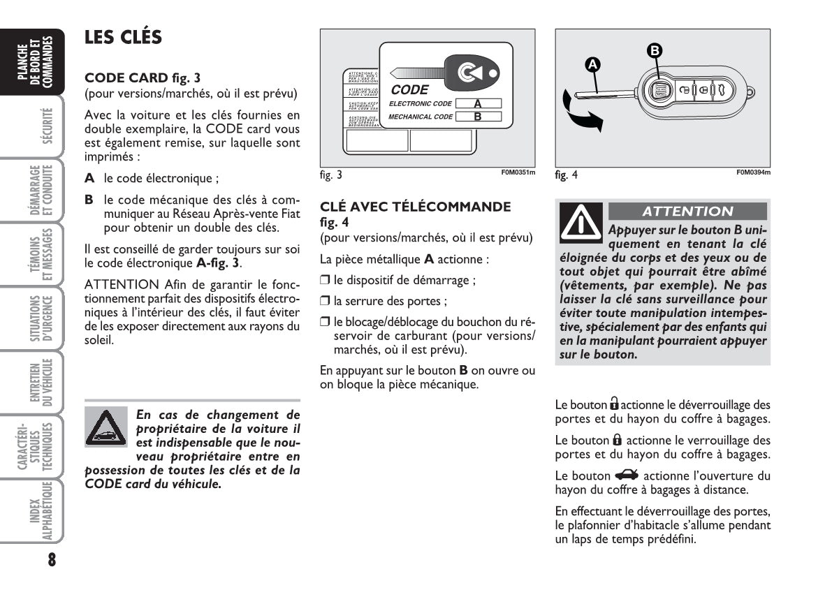 2010-2011 Fiat Punto/Grande Punto Owner's Manual | French