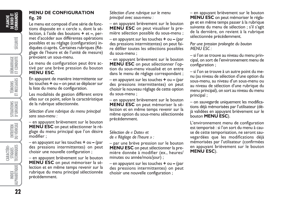 2010-2011 Fiat Punto/Grande Punto Owner's Manual | French