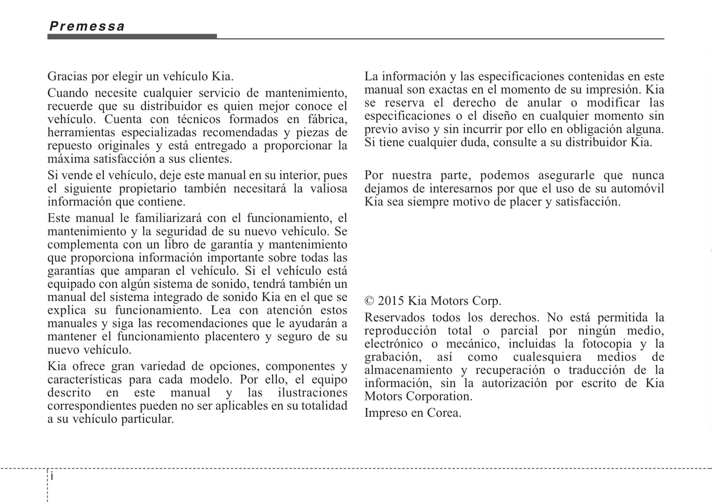 2015-2016 Kia Picanto Manuel du propriétaire | Espagnol