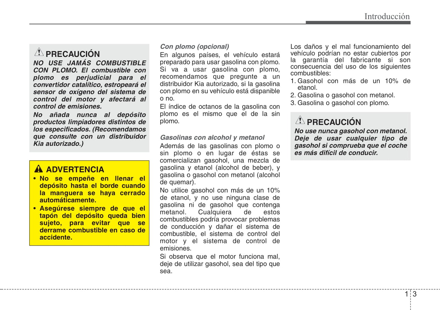 2015-2016 Kia Picanto Manuel du propriétaire | Espagnol