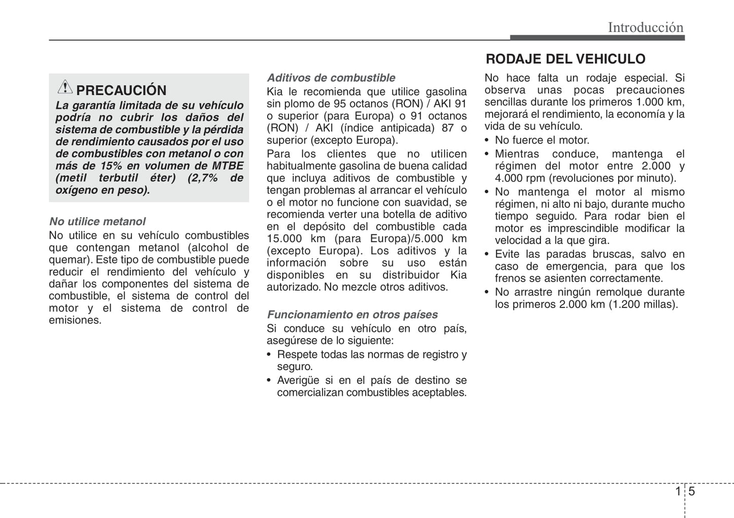 2015-2016 Kia Picanto Manuel du propriétaire | Espagnol