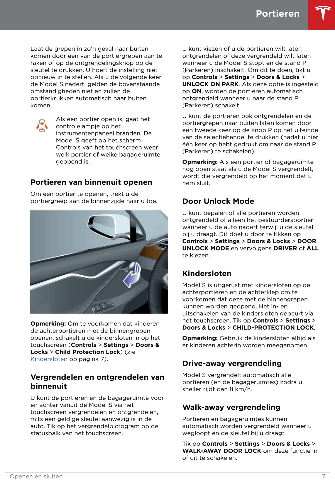 2016-2019 Tesla Model S Owner's Manual | Dutch