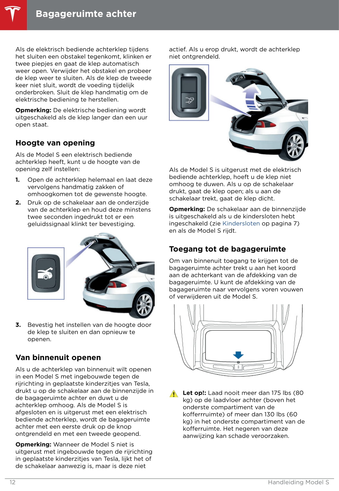 2016-2019 Tesla Model S Owner's Manual | Dutch