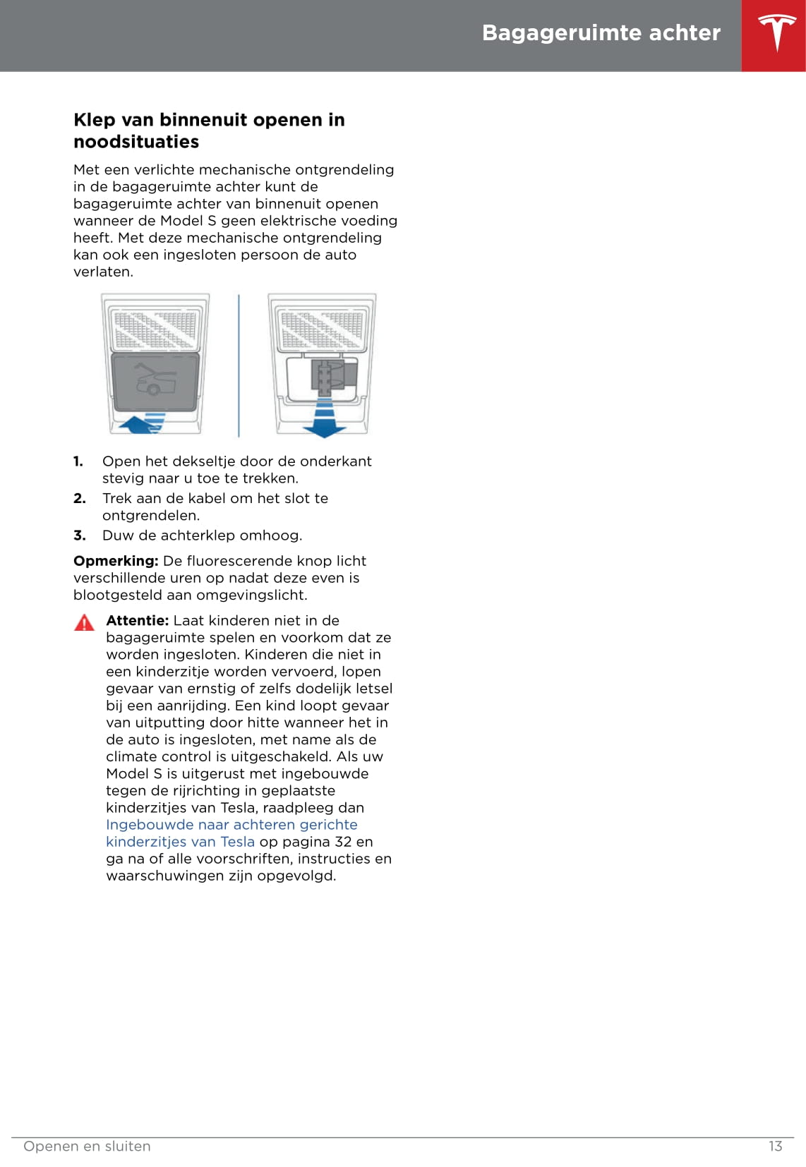 2016-2019 Tesla Model S Owner's Manual | Dutch