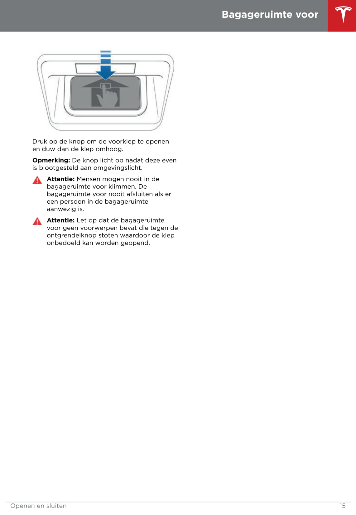2016-2019 Tesla Model S Owner's Manual | Dutch