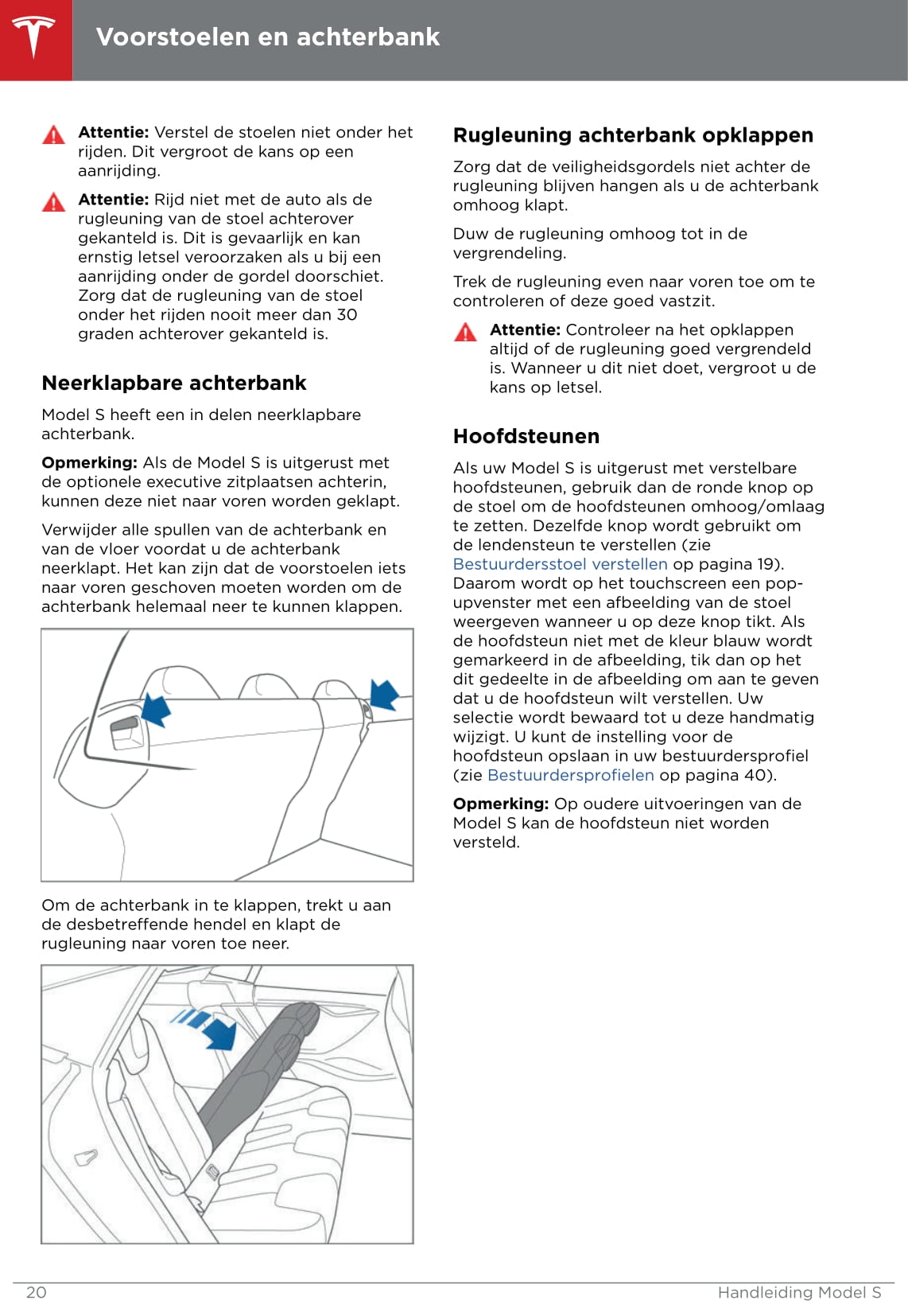 2016-2019 Tesla Model S Owner's Manual | Dutch