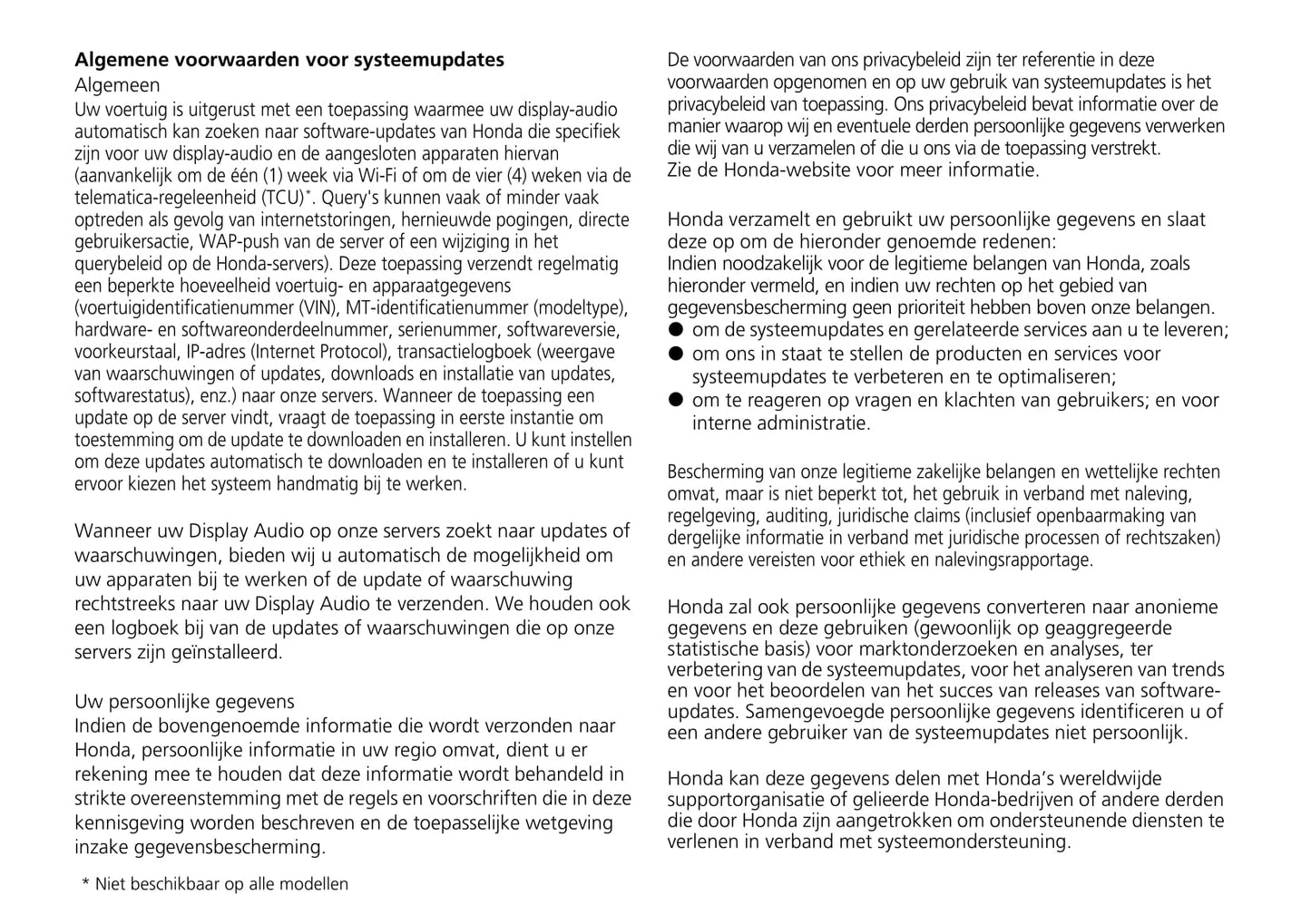 2021-2022 Honda HR-V e:HEV Bedienungsanleitung | Niederländisch