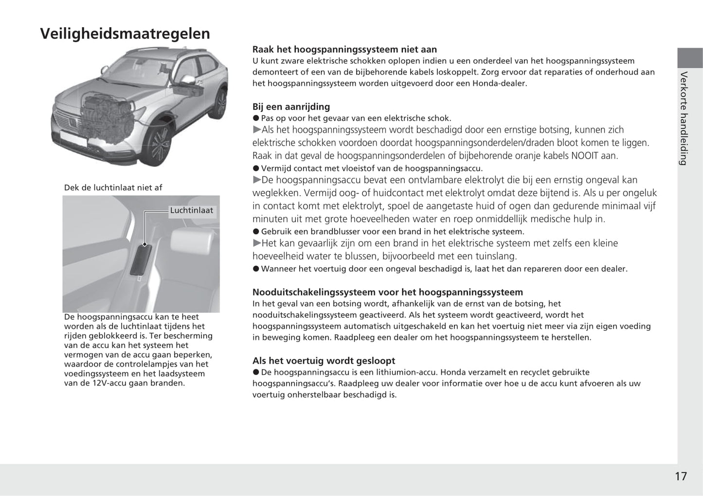 2021-2022 Honda HR-V e:HEV Bedienungsanleitung | Niederländisch