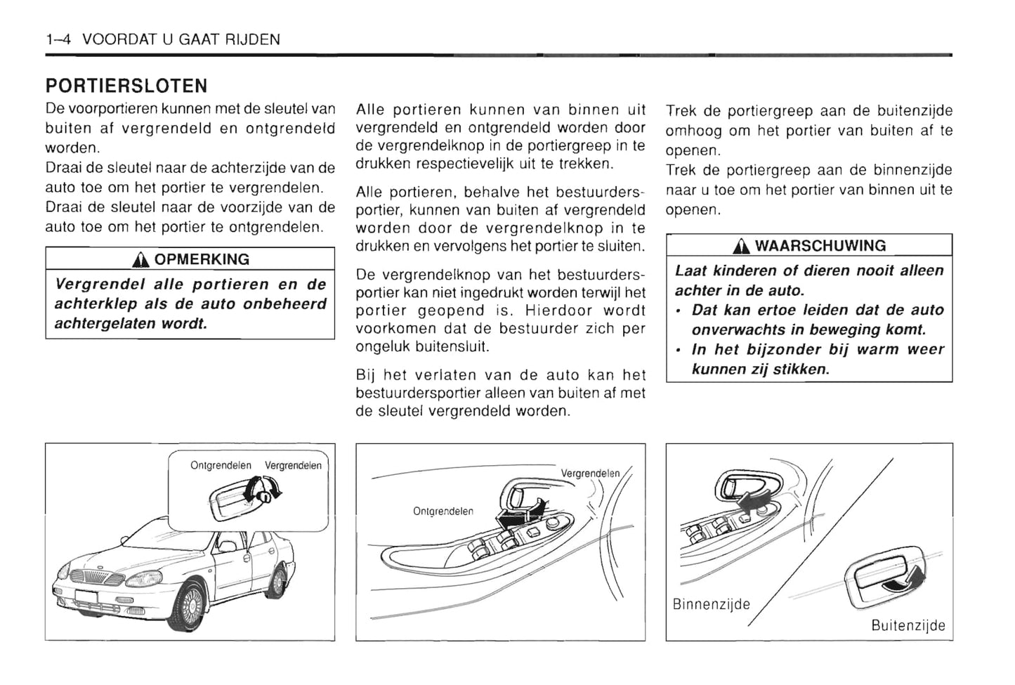 1997-2002 Daewoo Leganza Manuel du propriétaire | Néerlandais