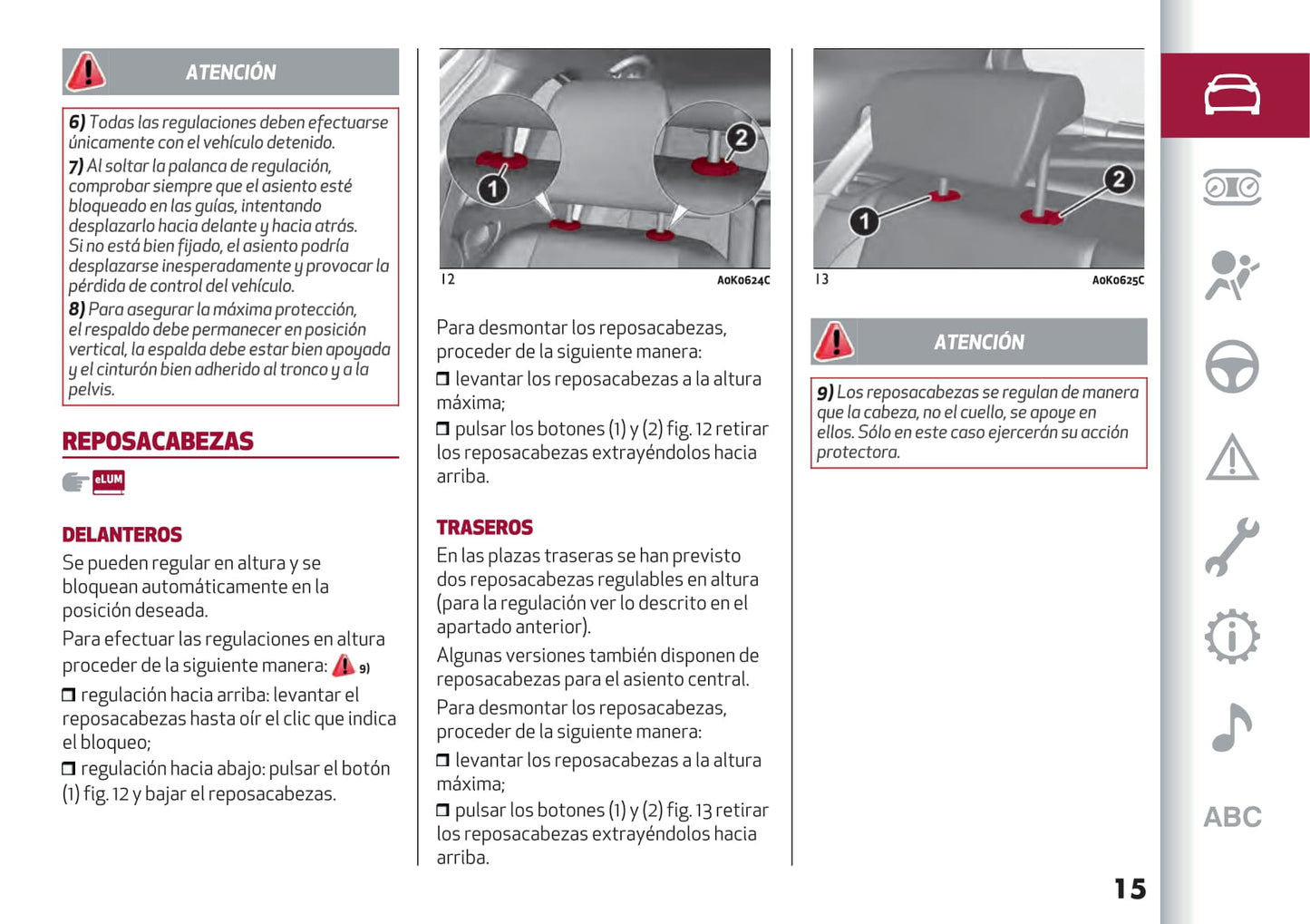 2016-2021 Alfa Romeo Giulietta Gebruikershandleiding | Spaans