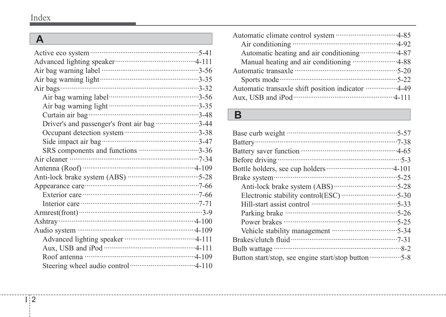 2012 Kia Soul Owner's Manual | English