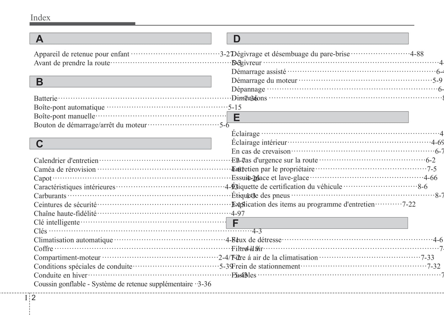 2012 Kia Forte Owner's Manual | French