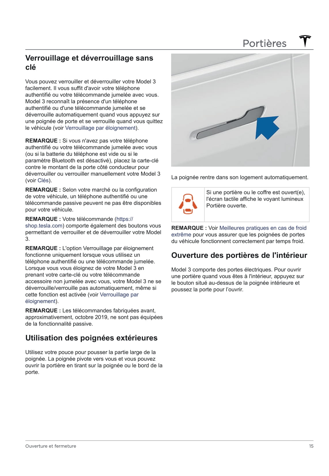 2020 Tesla Model 3 Owner's Manual | French