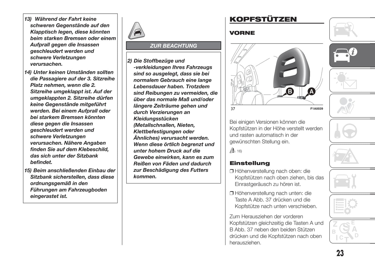 2015-2016 Fiat Ducato Gebruikershandleiding | Duits