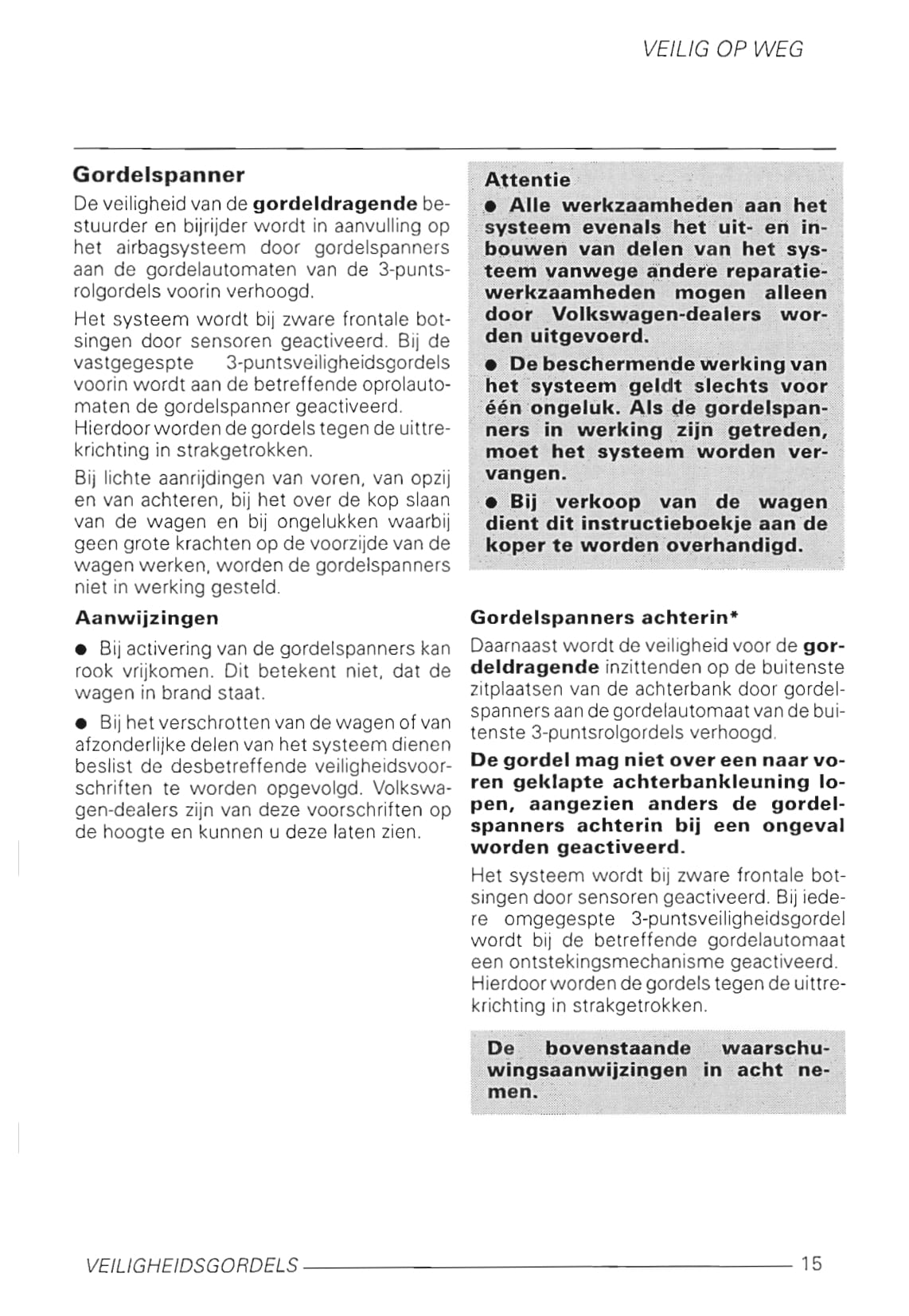 1999-2001 Volkswagen Polo Owner's Manual | Dutch