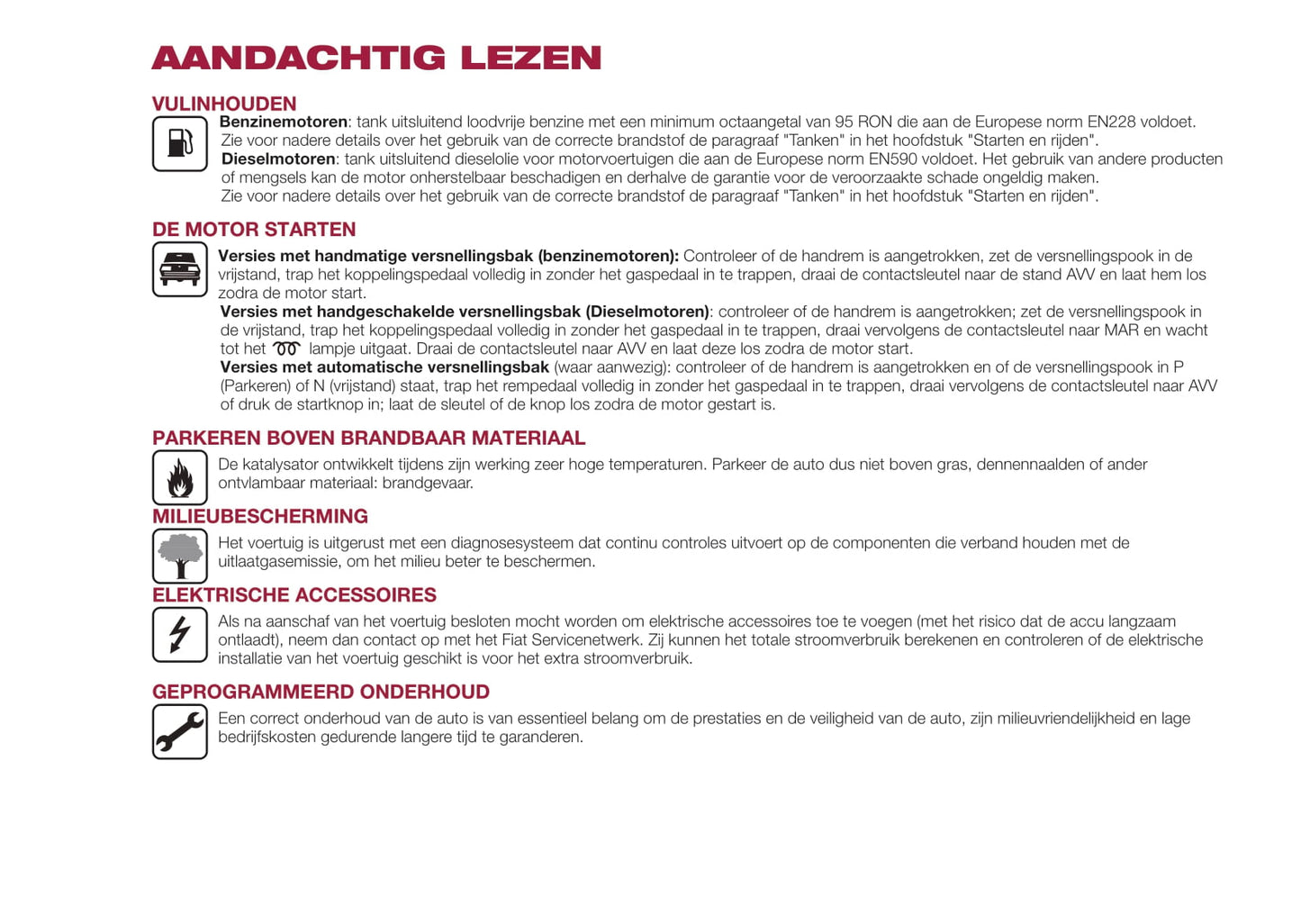 2016-2017 Fiat Tipo 4 Doors Owner's Manual | Dutch