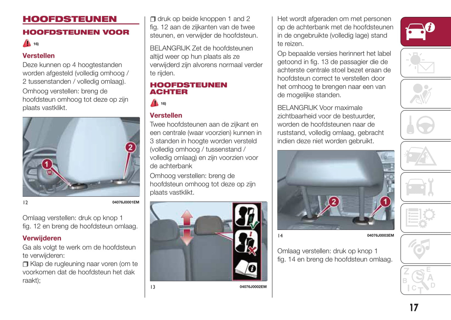 2016-2017 Fiat Tipo 4 Doors Owner's Manual | Dutch