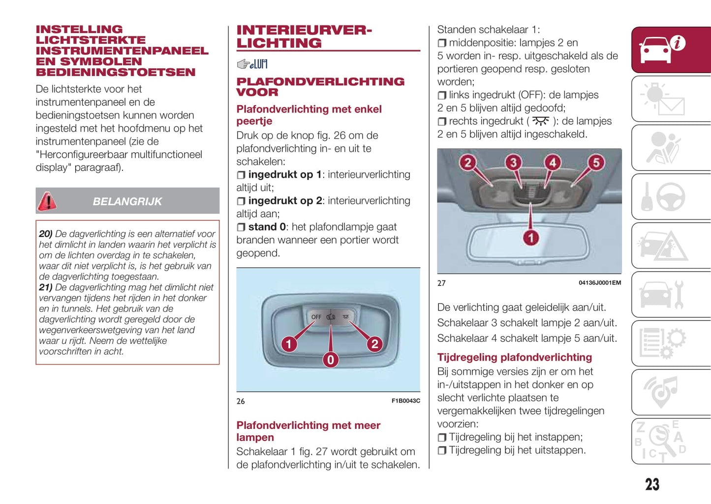 2016-2017 Fiat Tipo 4 Doors Owner's Manual | Dutch