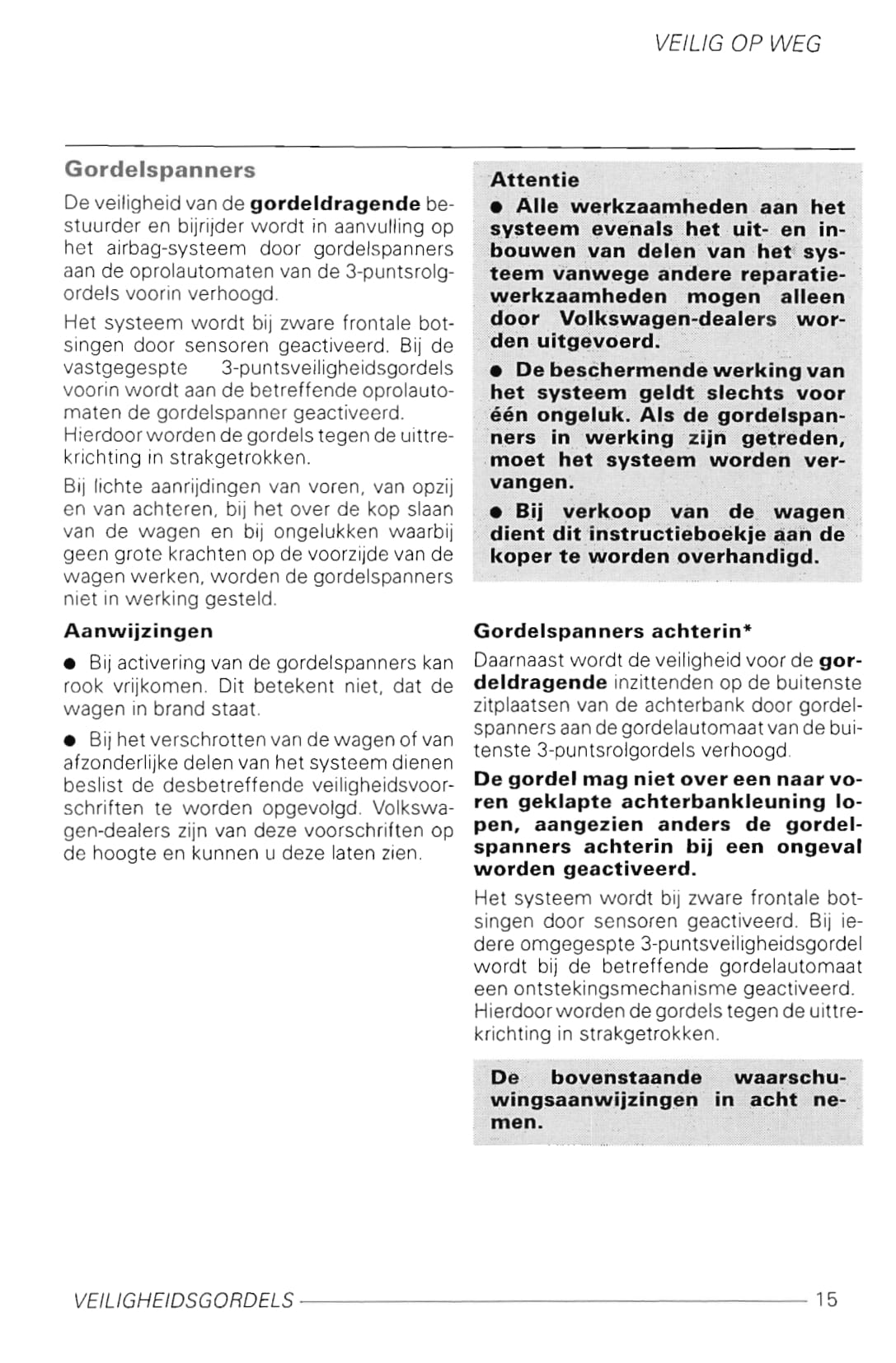 1997-2003 Volkswagen Golf Manuel du propriétaire | Néerlandais