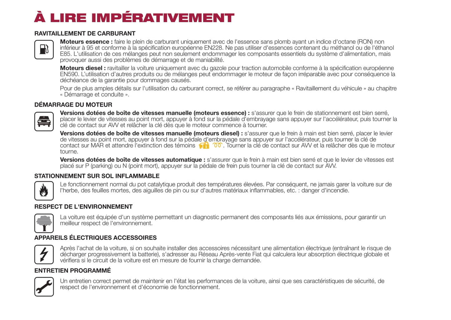 2015-2016 Fiat 500/500C Owner's Manual | French