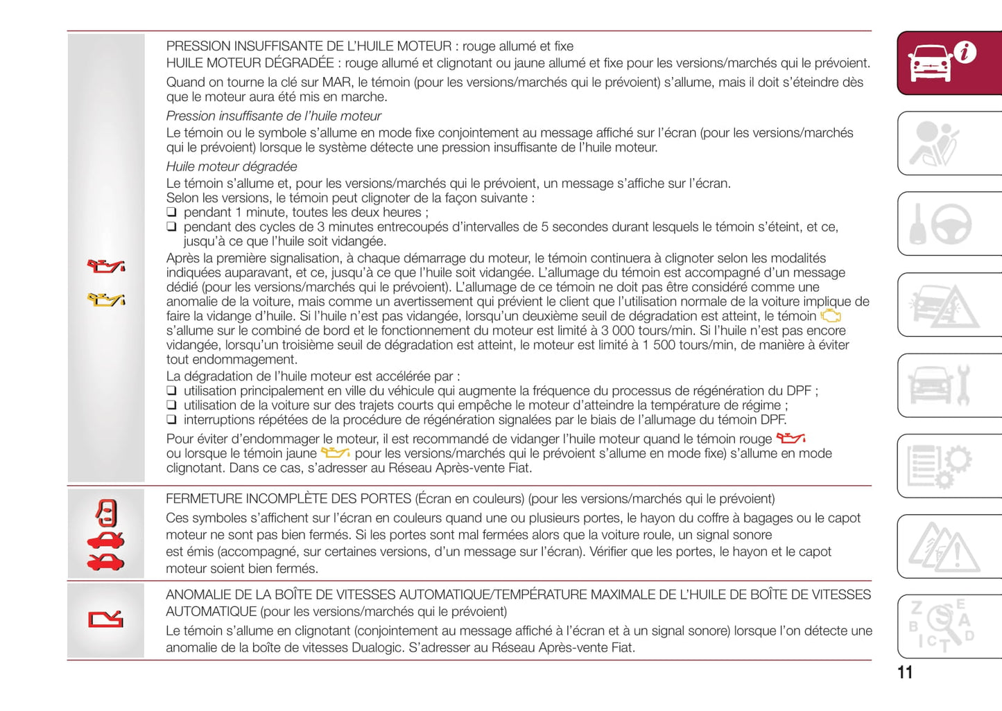2015-2016 Fiat 500/500C Owner's Manual | French